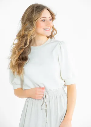 Odette Puff Sleeve Round Neck Top