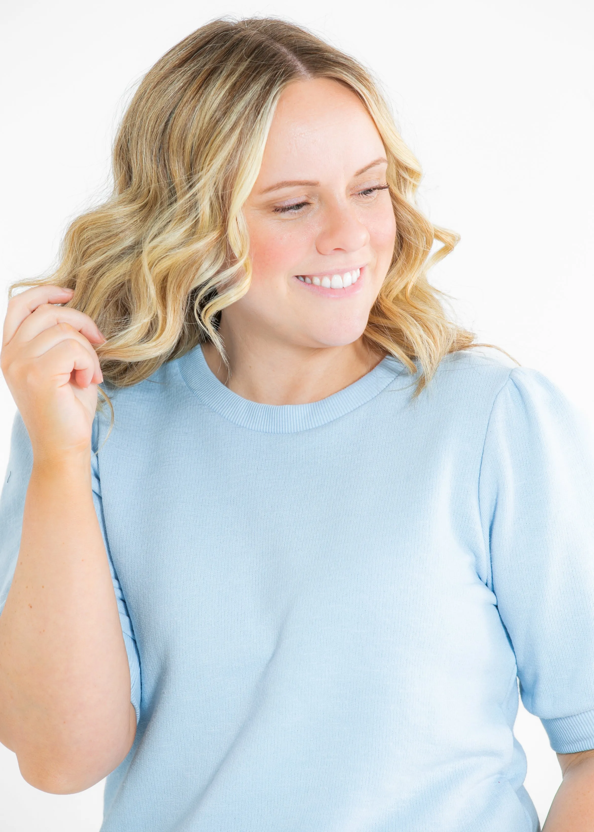 Odette Puff Sleeve Round Neck Top