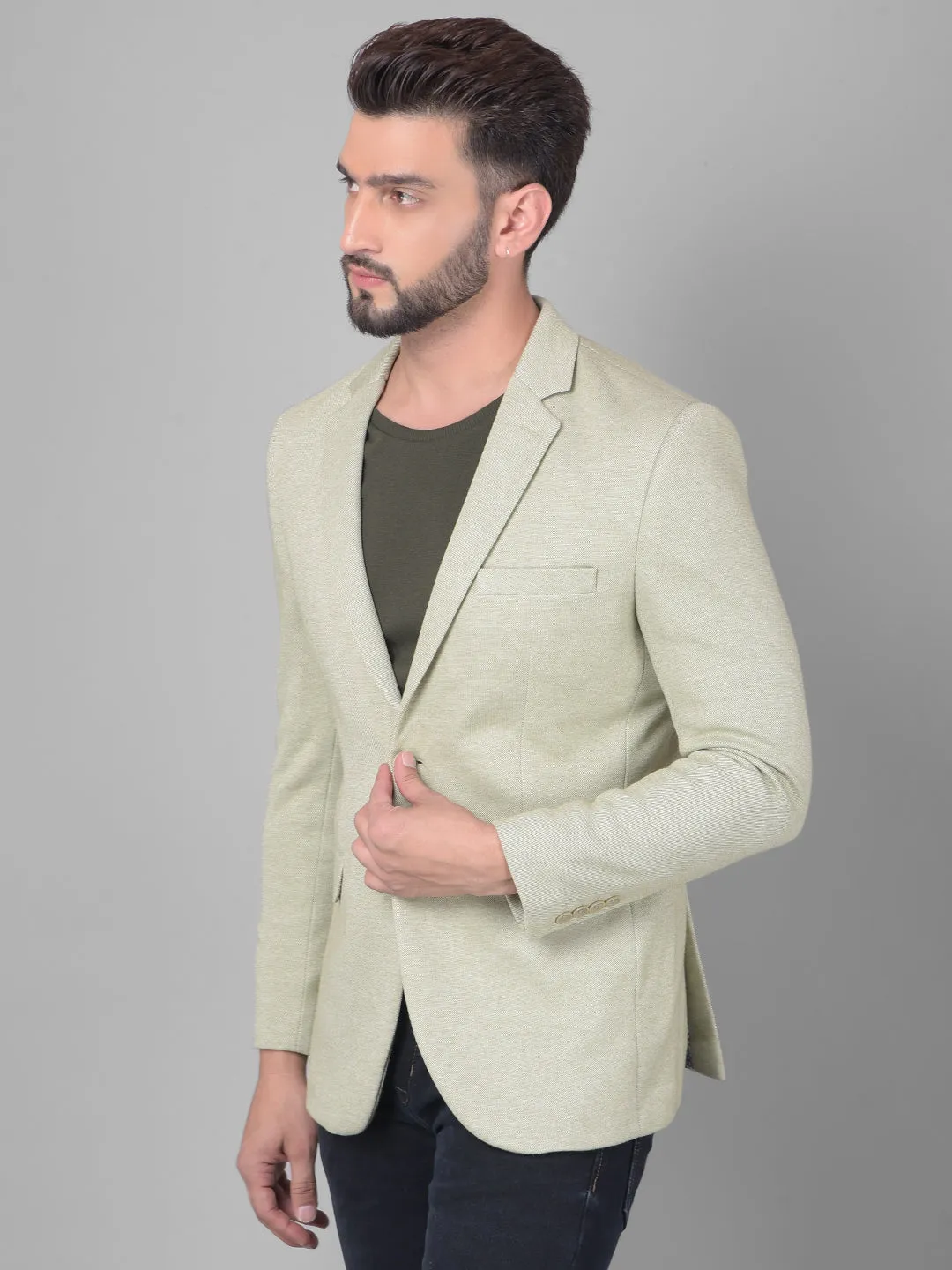Olive Single Breasted Blazer