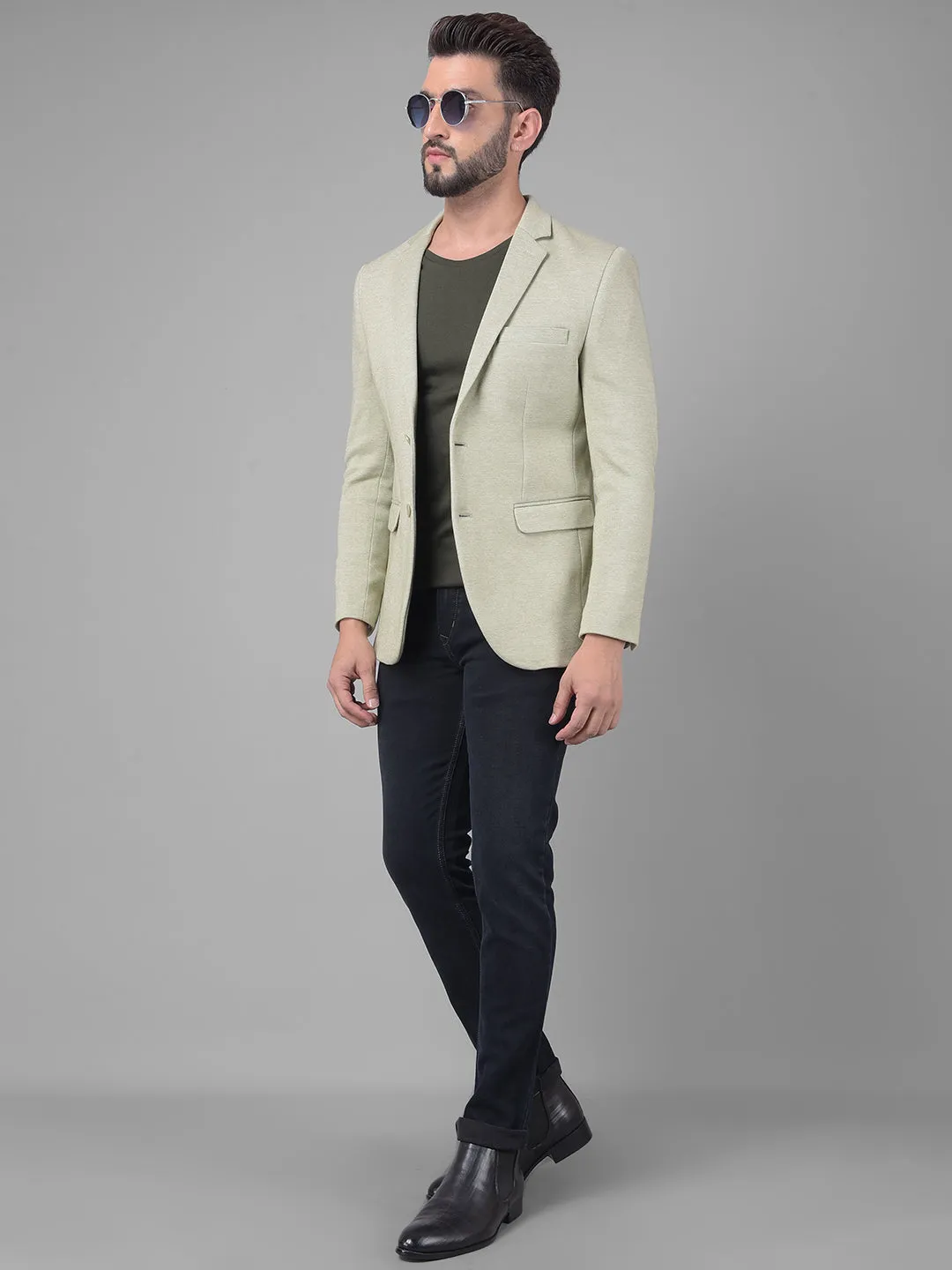 Olive Single Breasted Blazer