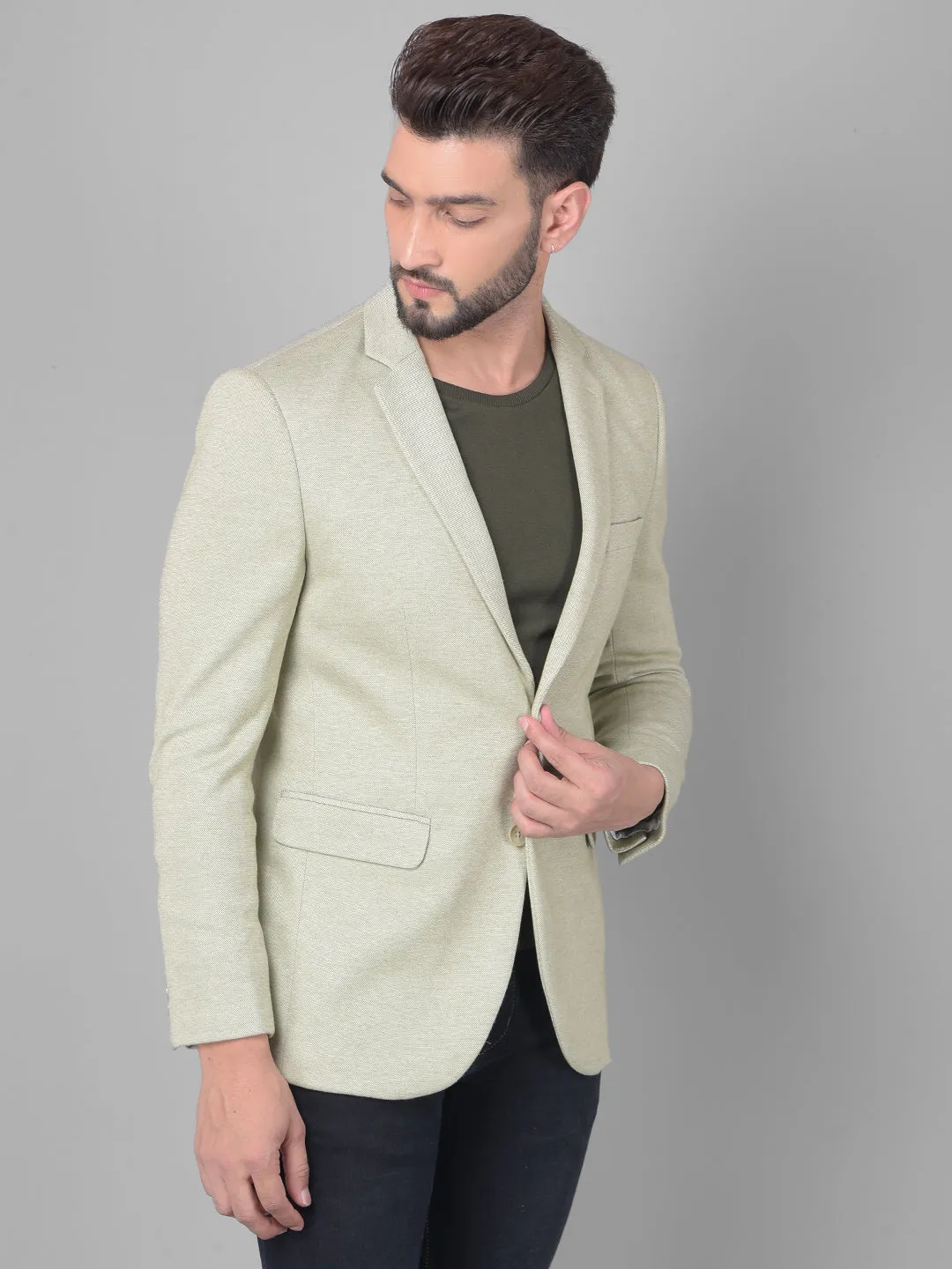 Olive Single Breasted Blazer
