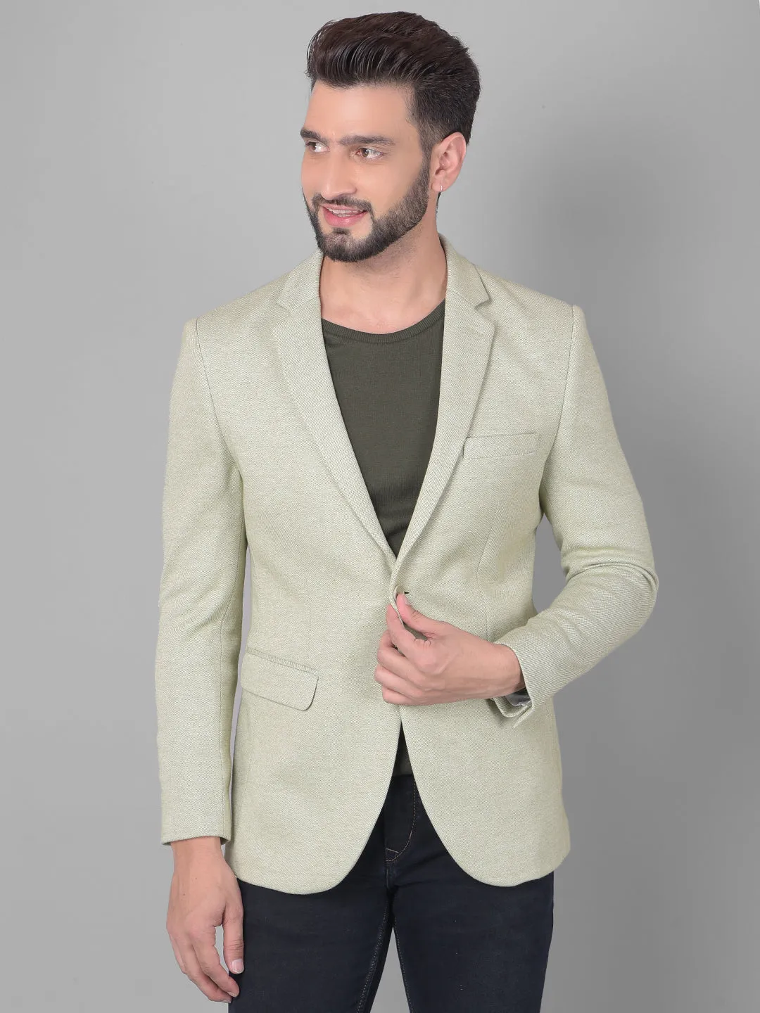Olive Single Breasted Blazer