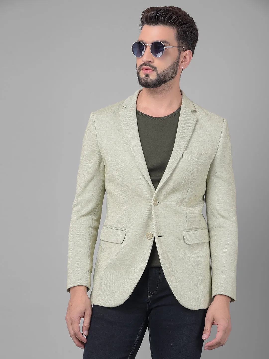 Olive Single Breasted Blazer