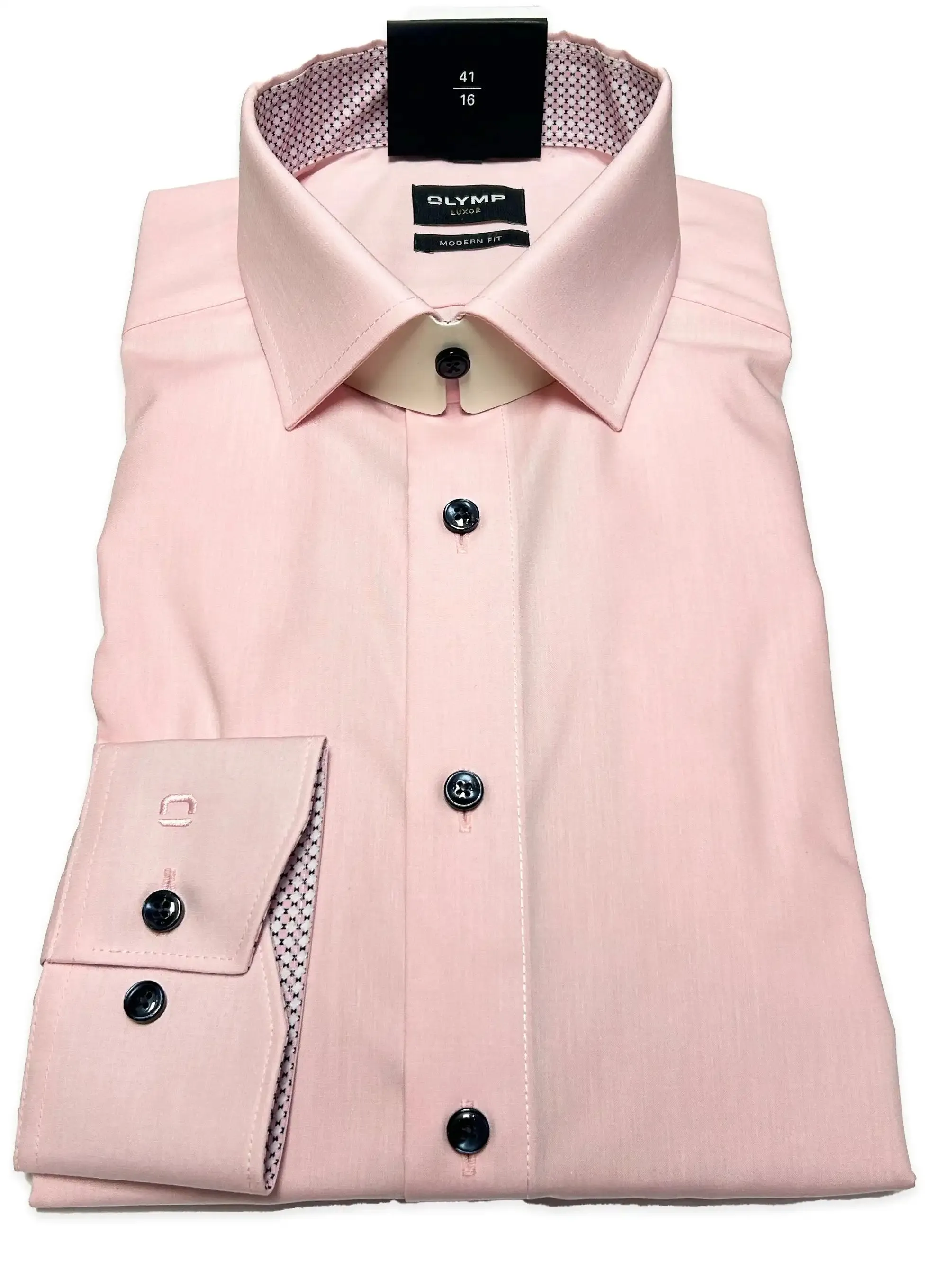 Olymp Men's Dress Shirt Modern Fit 3815/01/31 Pink