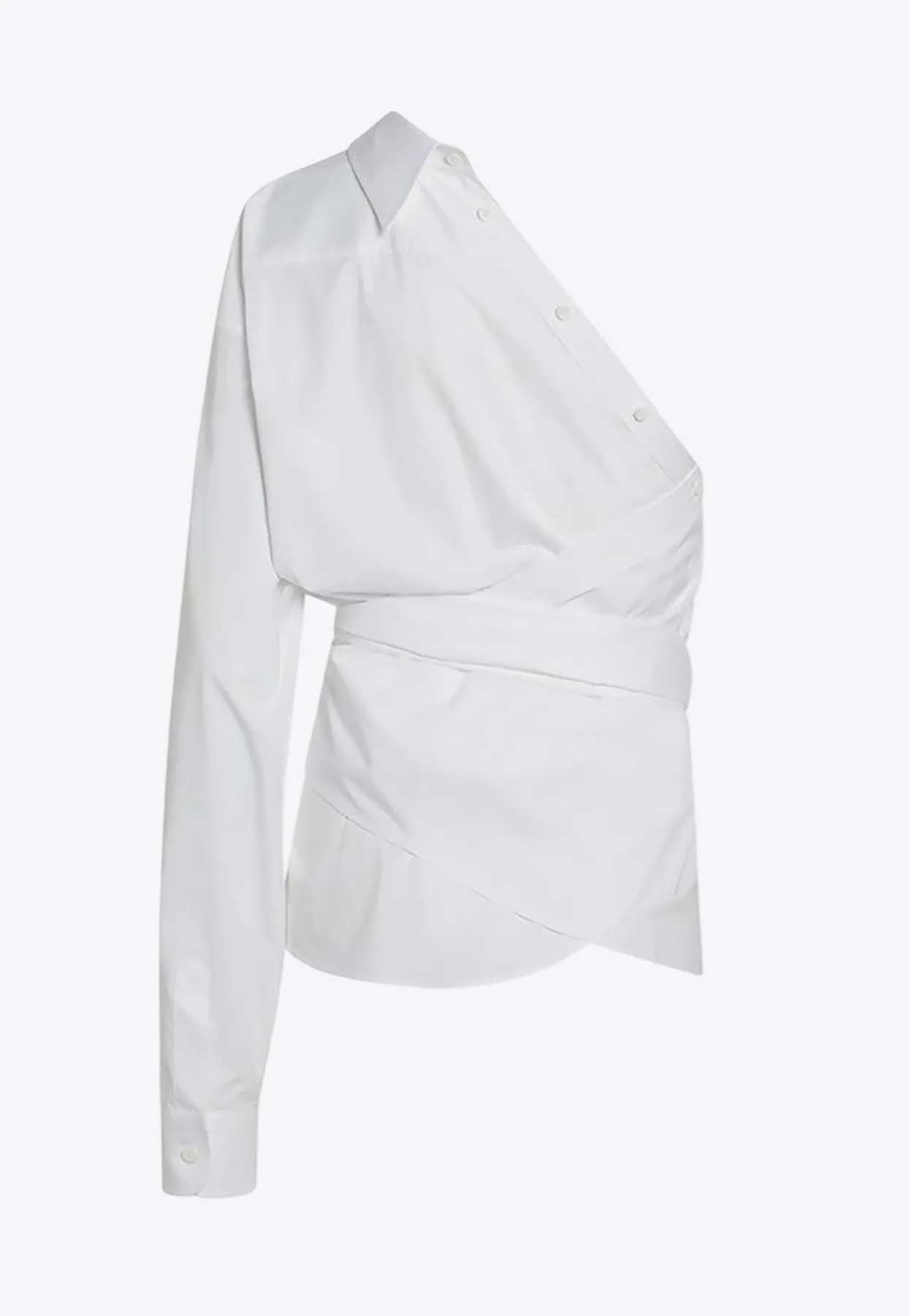 One-Shoulder Buttoned Shirt