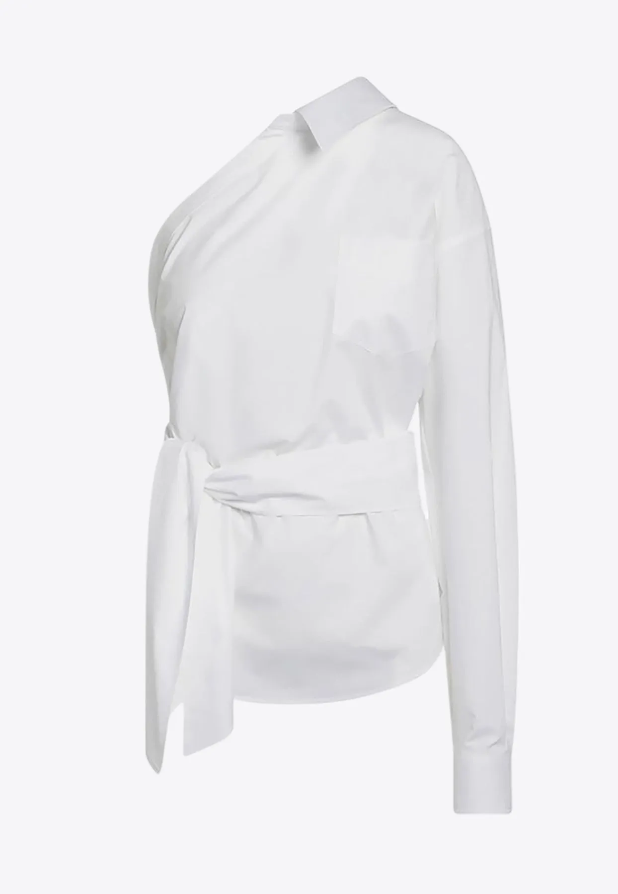 One-Shoulder Buttoned Shirt