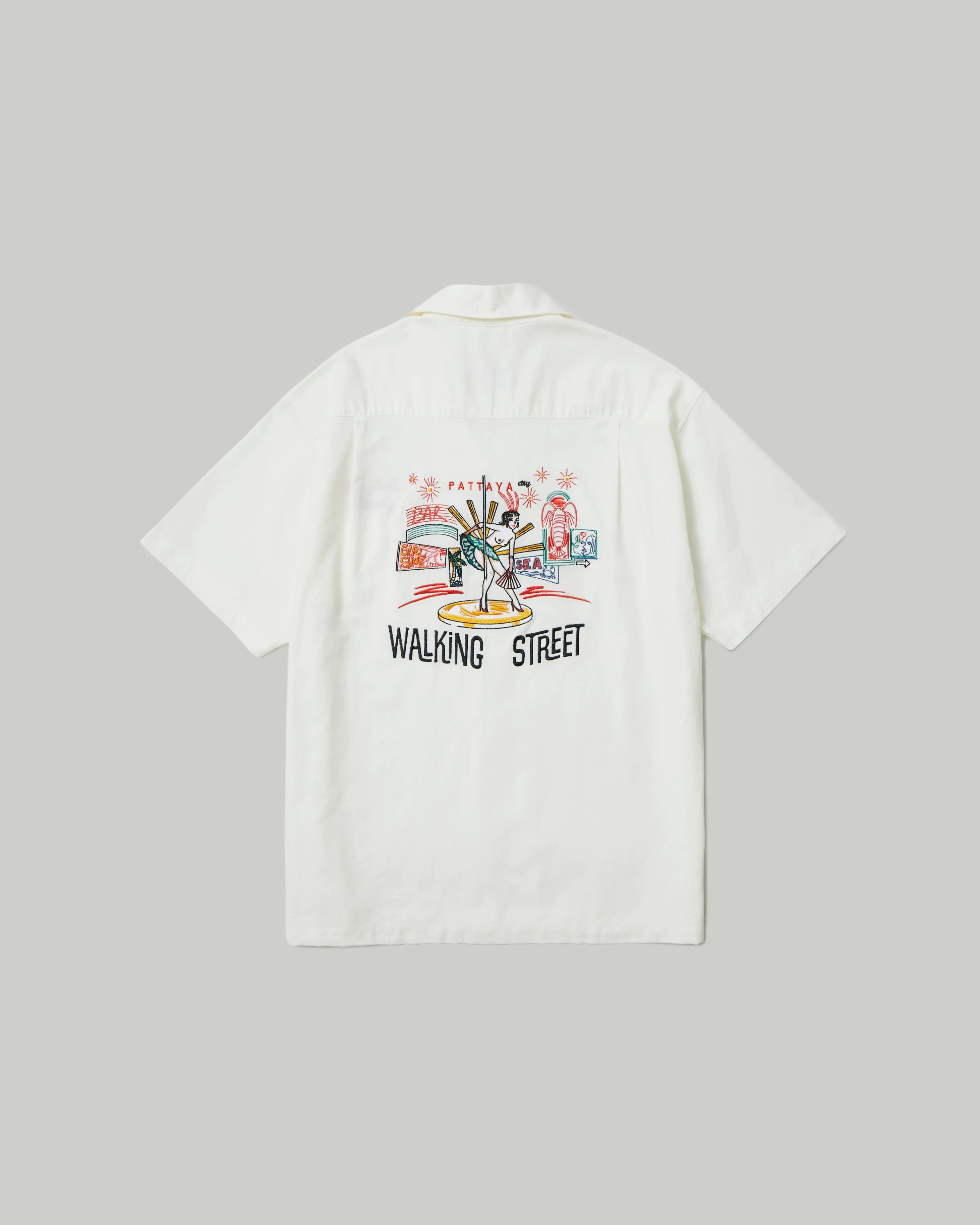 Onion X Palini - Red-Light Districts - Pattaya Walking Street - Camp Collar Shirt - Ecru