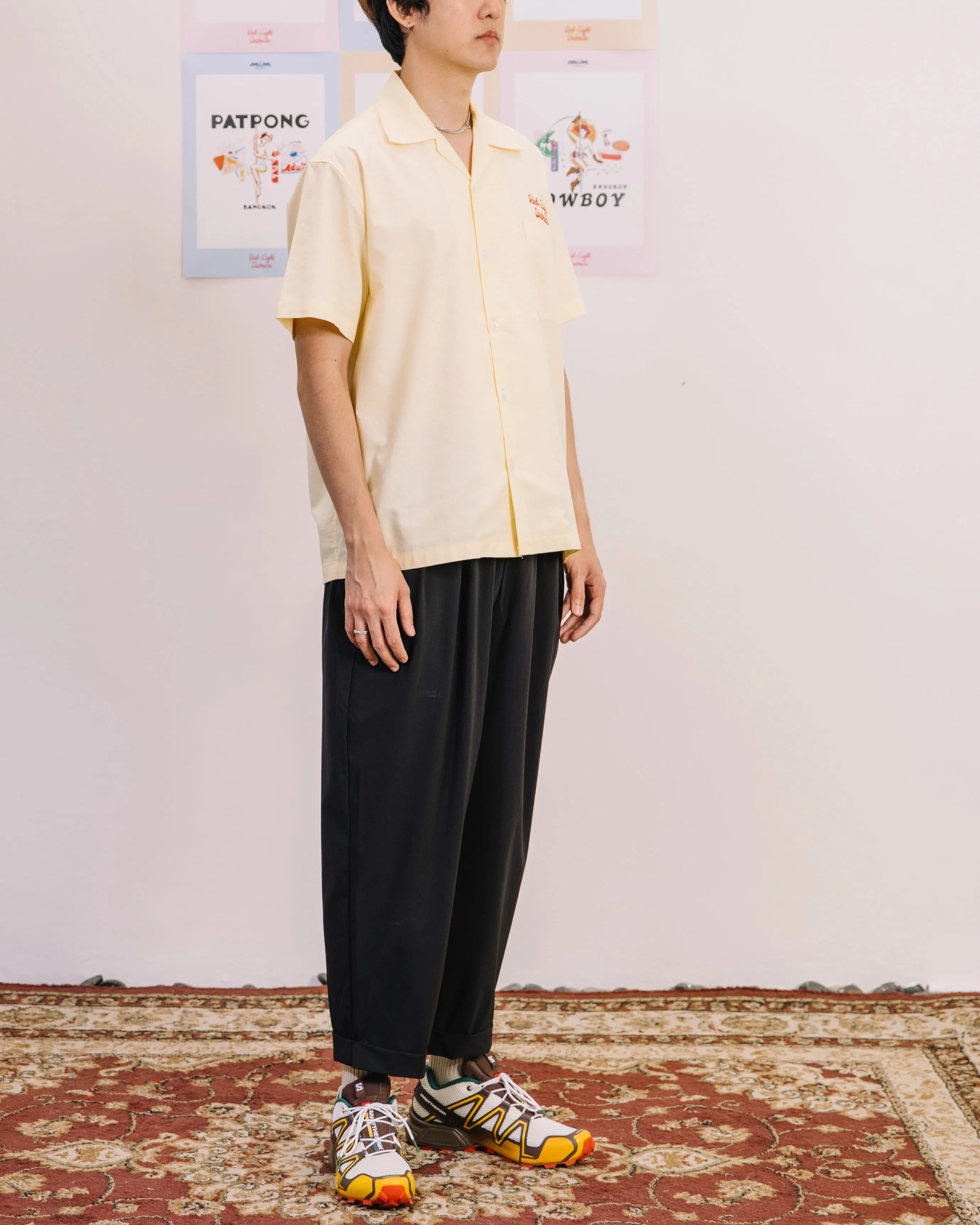 Onion X Palini - Red-Light Districts - Pattaya Walking Street - Camp Collar Shirt - Egg Nog