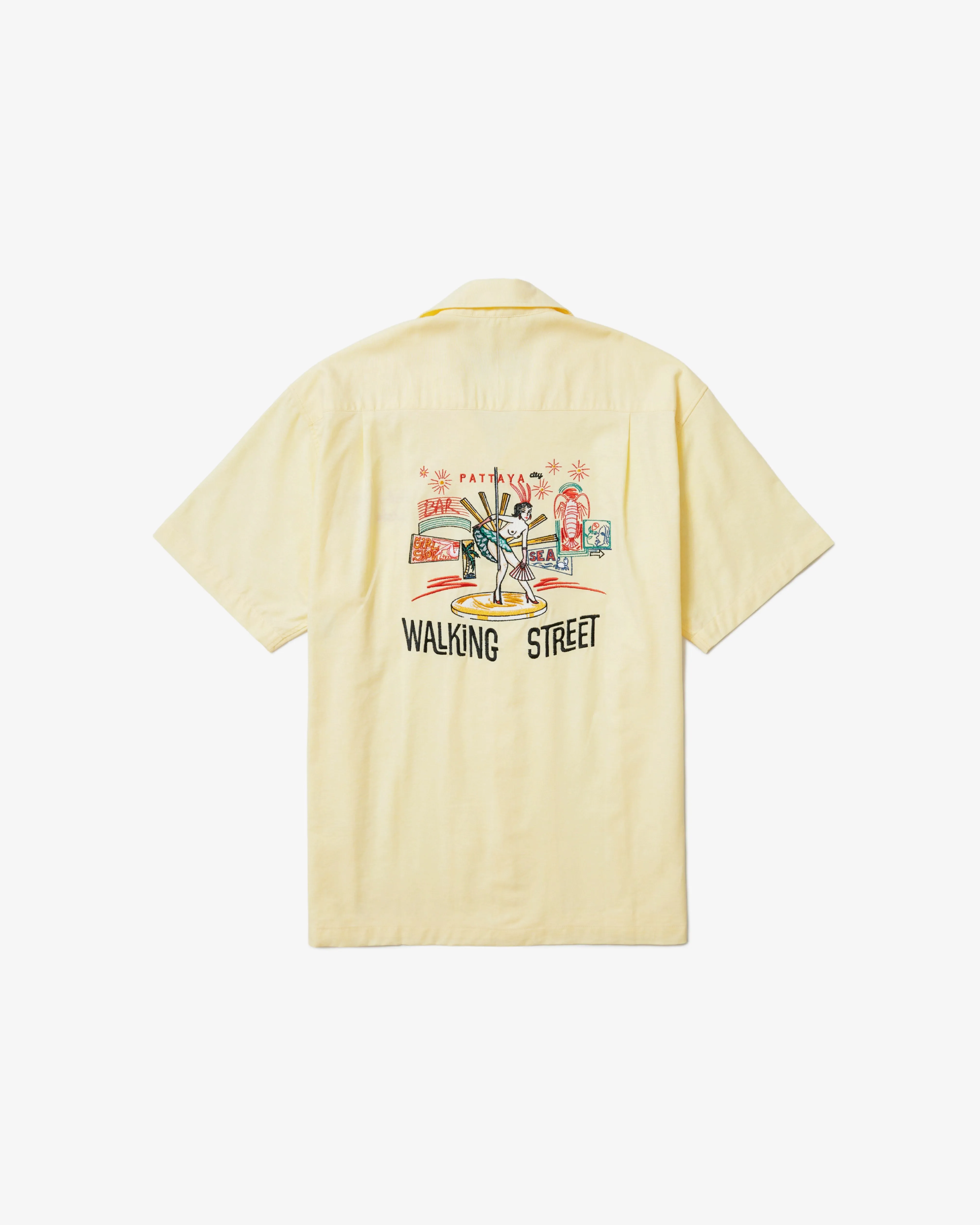 Onion X Palini - Red-Light Districts - Pattaya Walking Street - Camp Collar Shirt - Egg Nog