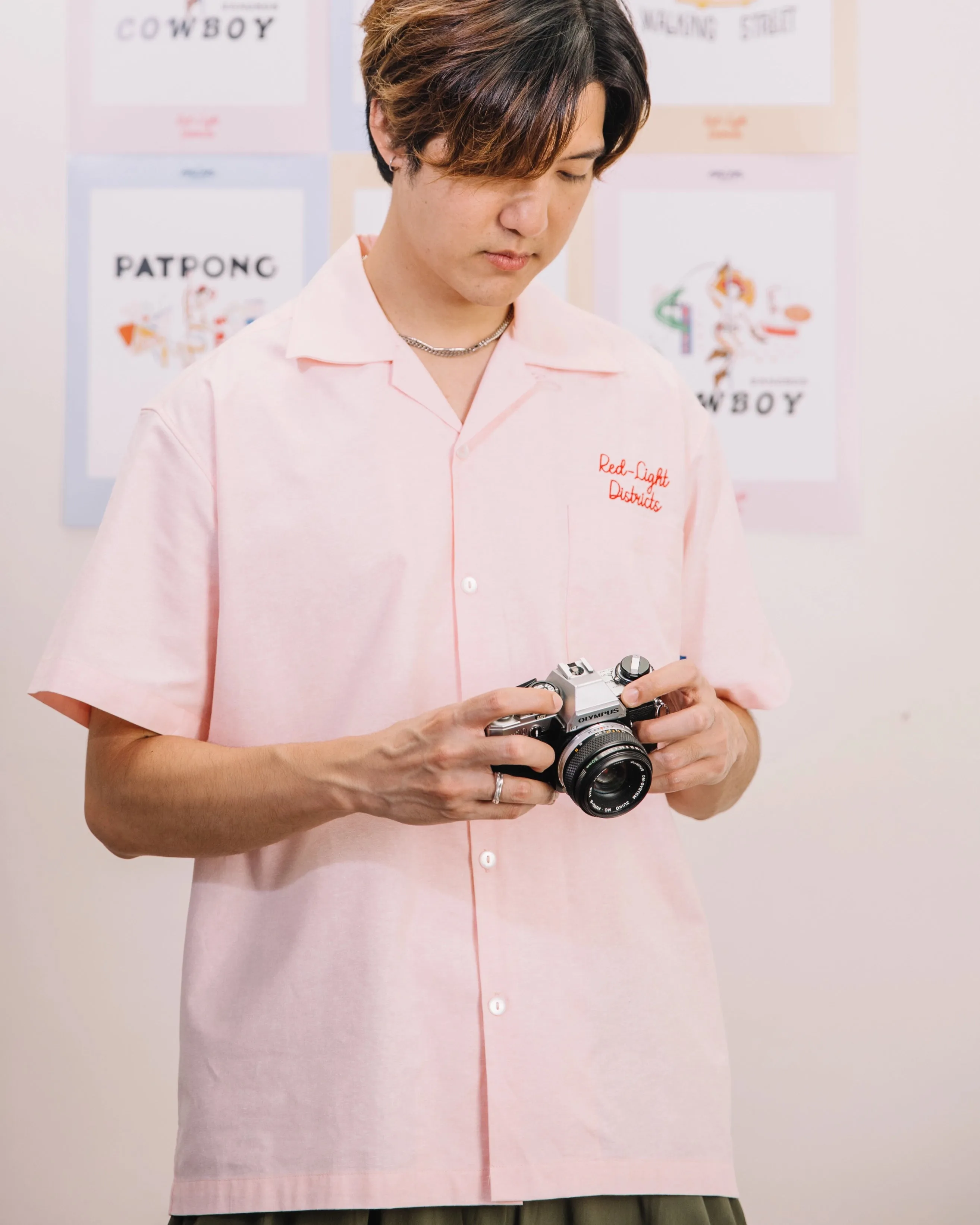 Onion X Palini - Red-Light Districts - Soi Cowboy - Camp Collar Shirt - Peach