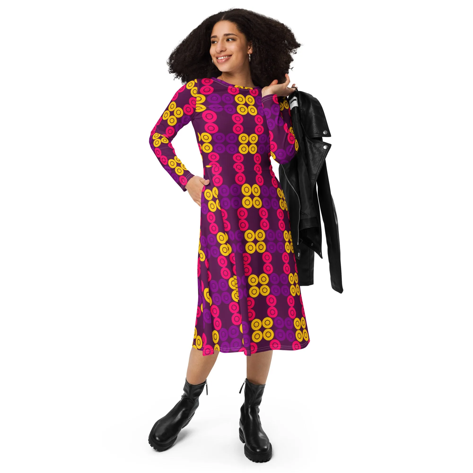 Origen Destination Women's Long-sleeve Midi dress