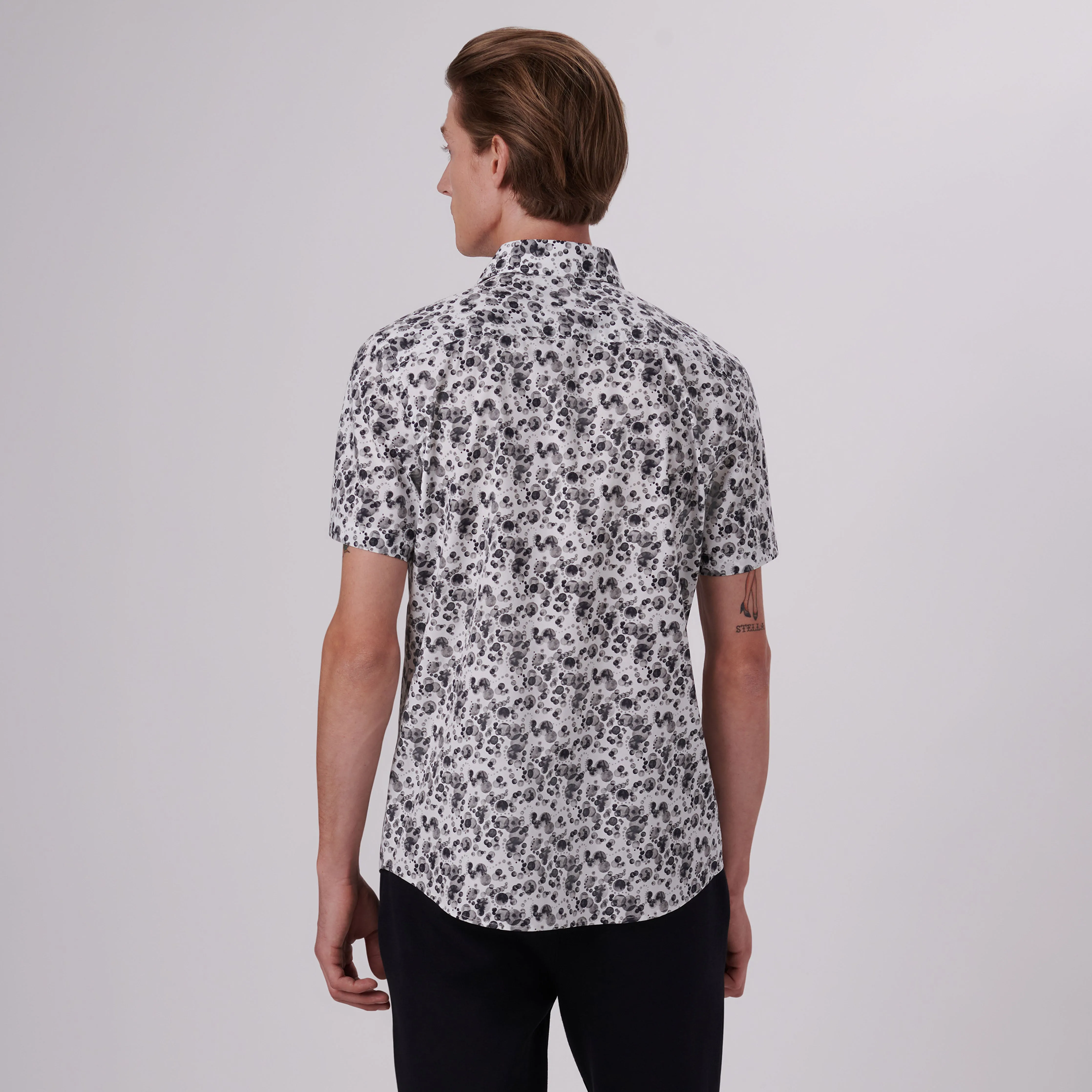 Orson Monochrome Bubbles Print Short Sleeve Shirt