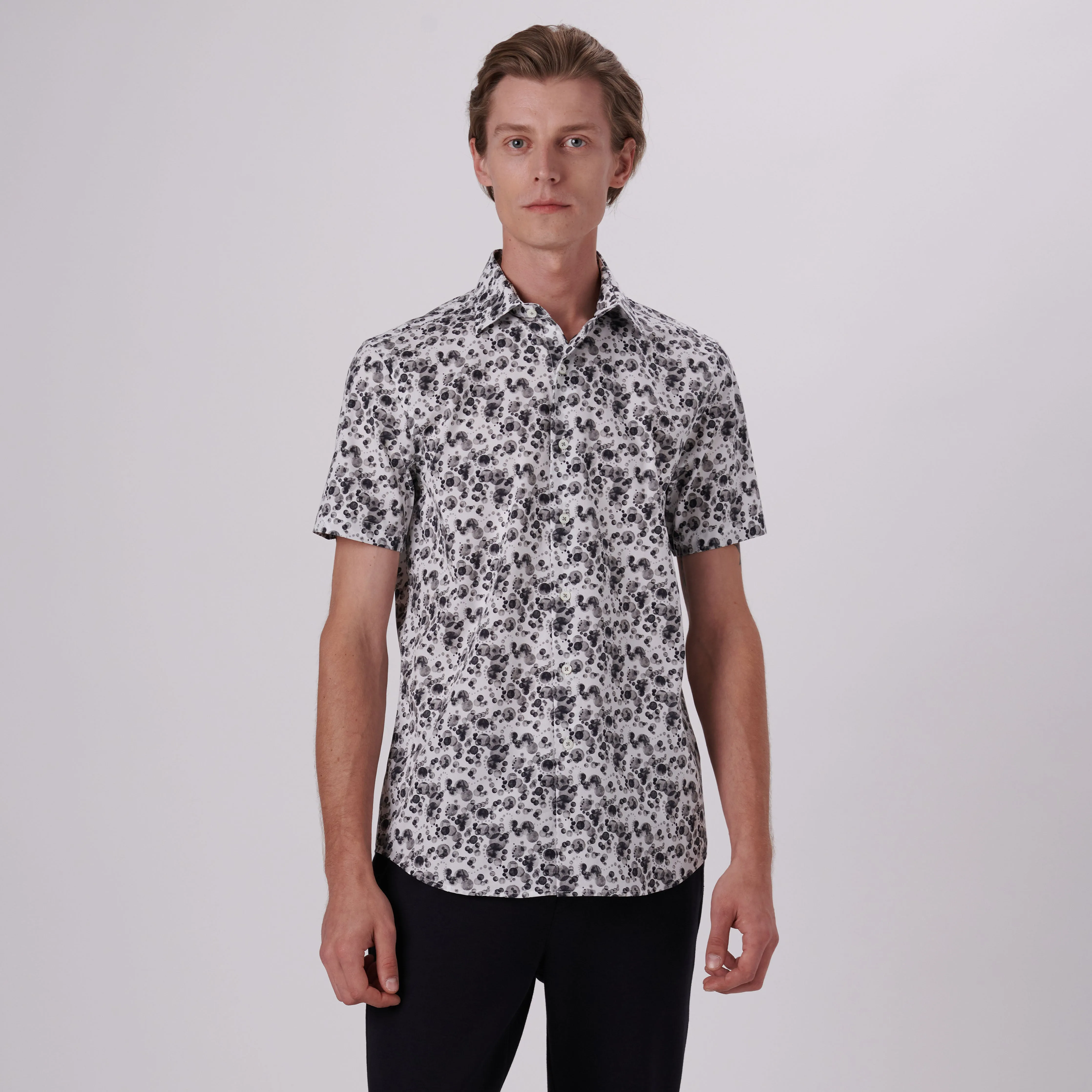 Orson Monochrome Bubbles Print Short Sleeve Shirt