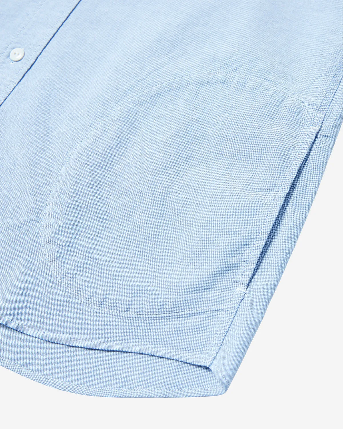 Oxford Band Collar Shirt Plain - Blue