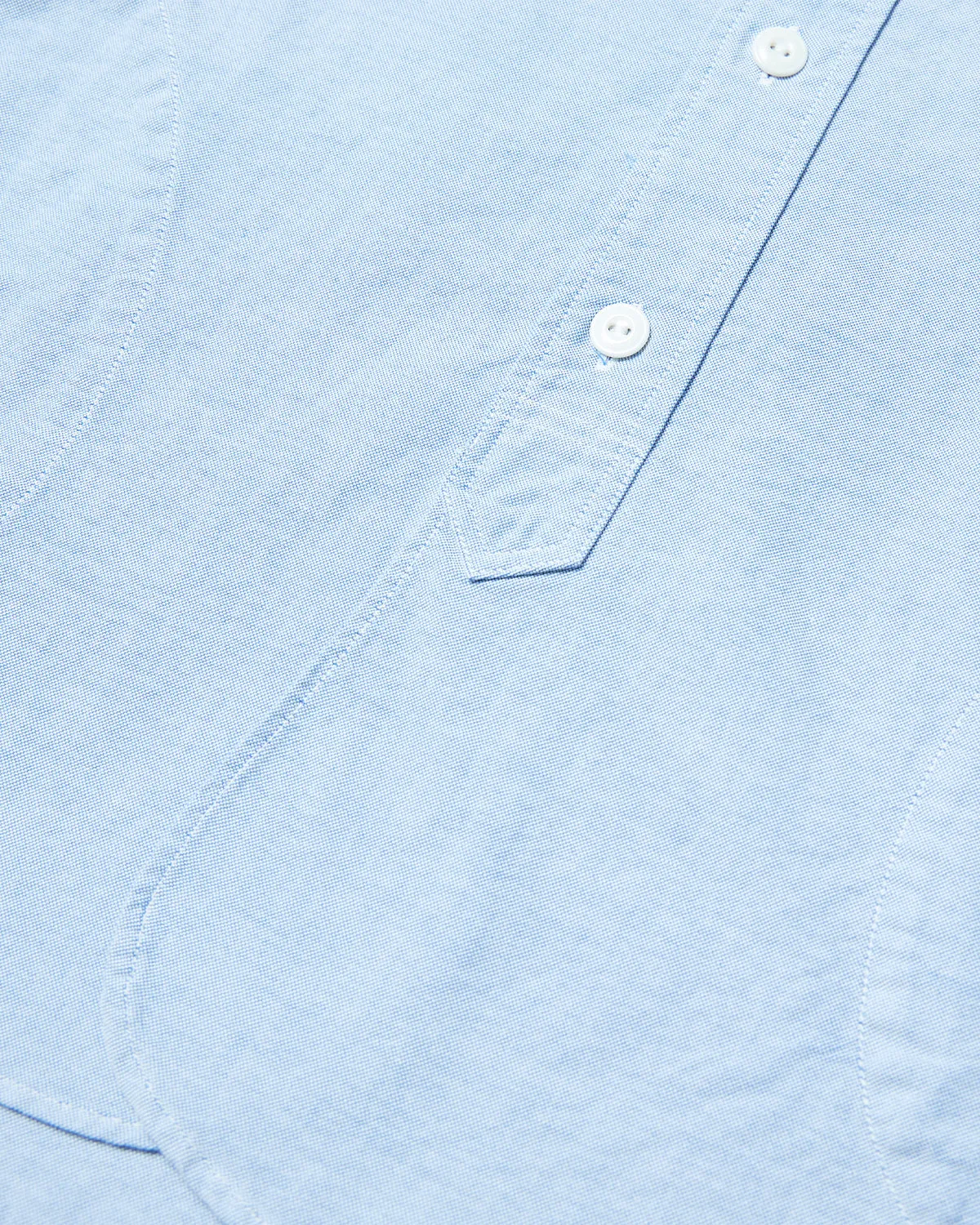 Oxford Band Collar Shirt Plain - Blue