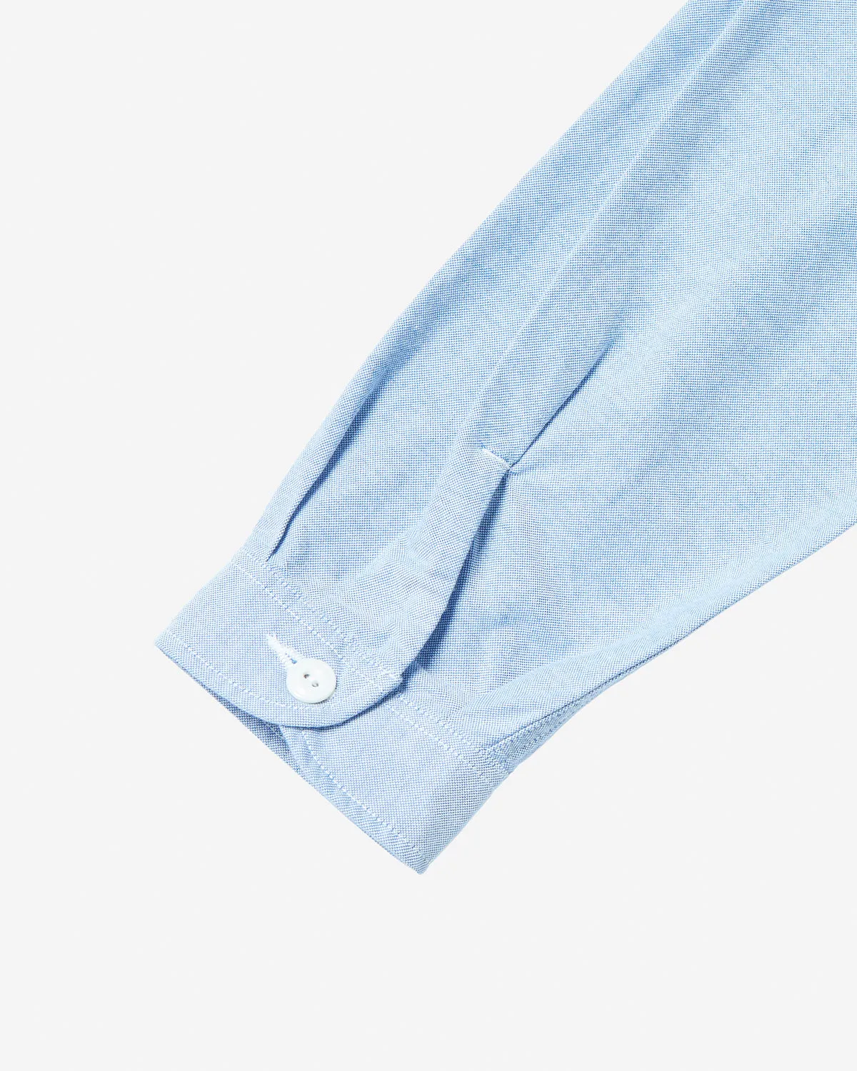 Oxford Band Collar Shirt Plain - Blue