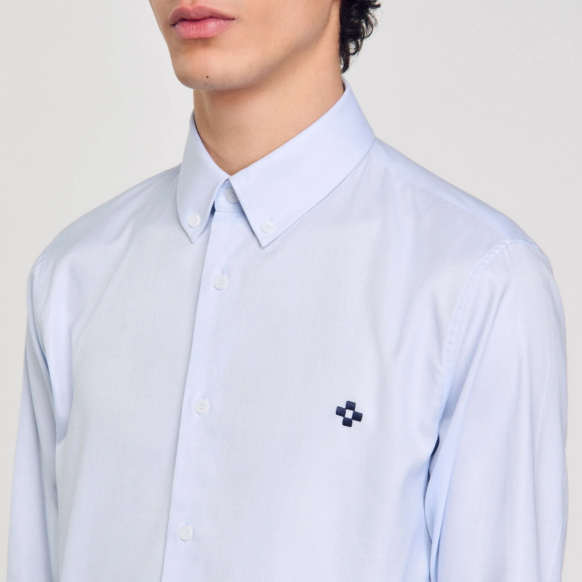 Oxford Cross Shirt Cross Patch Shirt Blue Sky