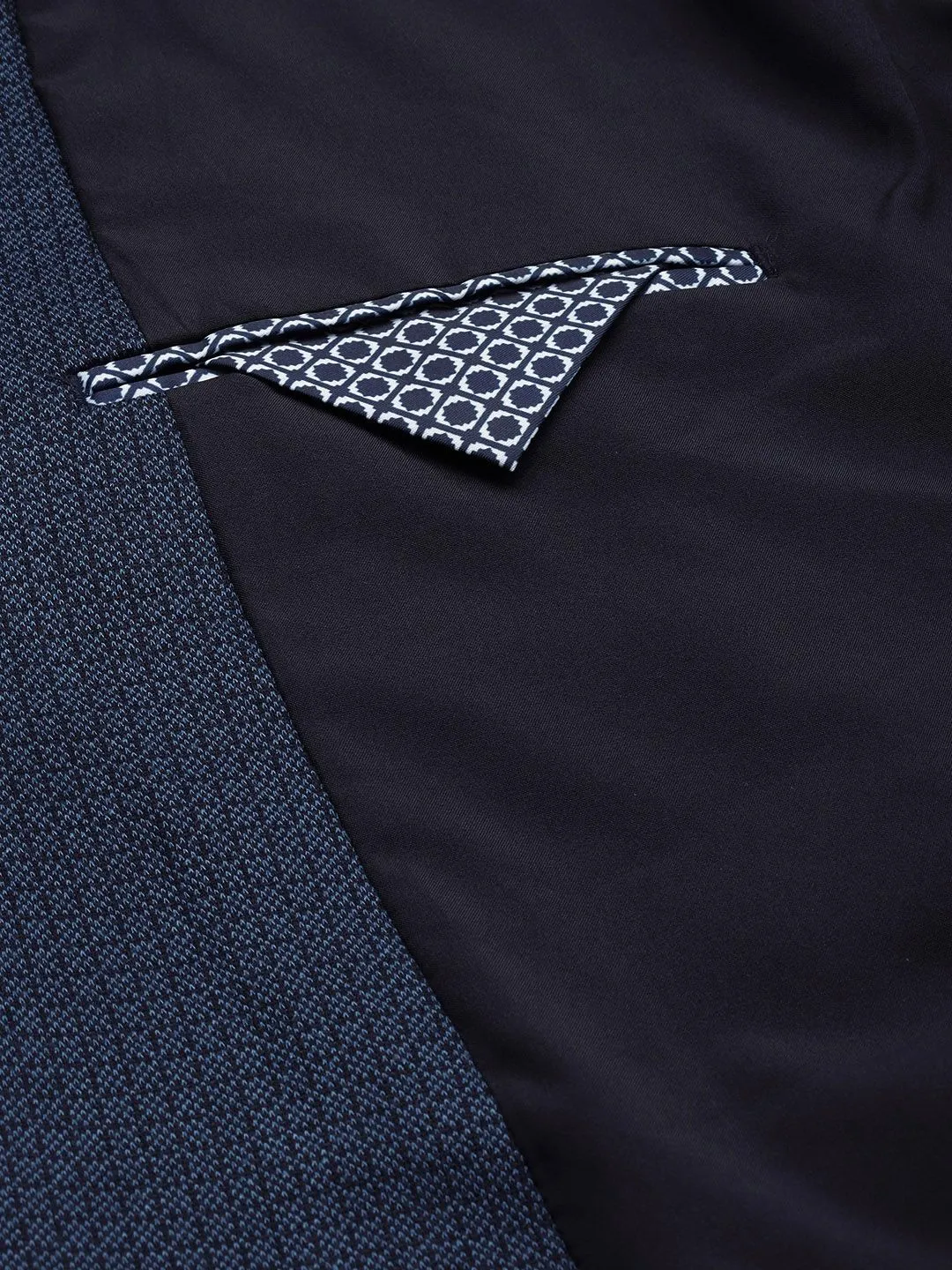 Park Avenue Super Slim Fit Self Design Single-Breasted Formal Blazers