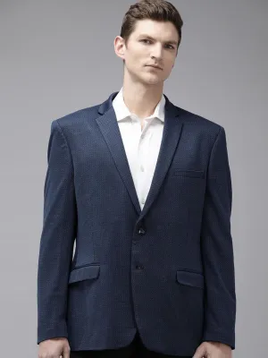 Park Avenue Super Slim Fit Self Design Single-Breasted Formal Blazers
