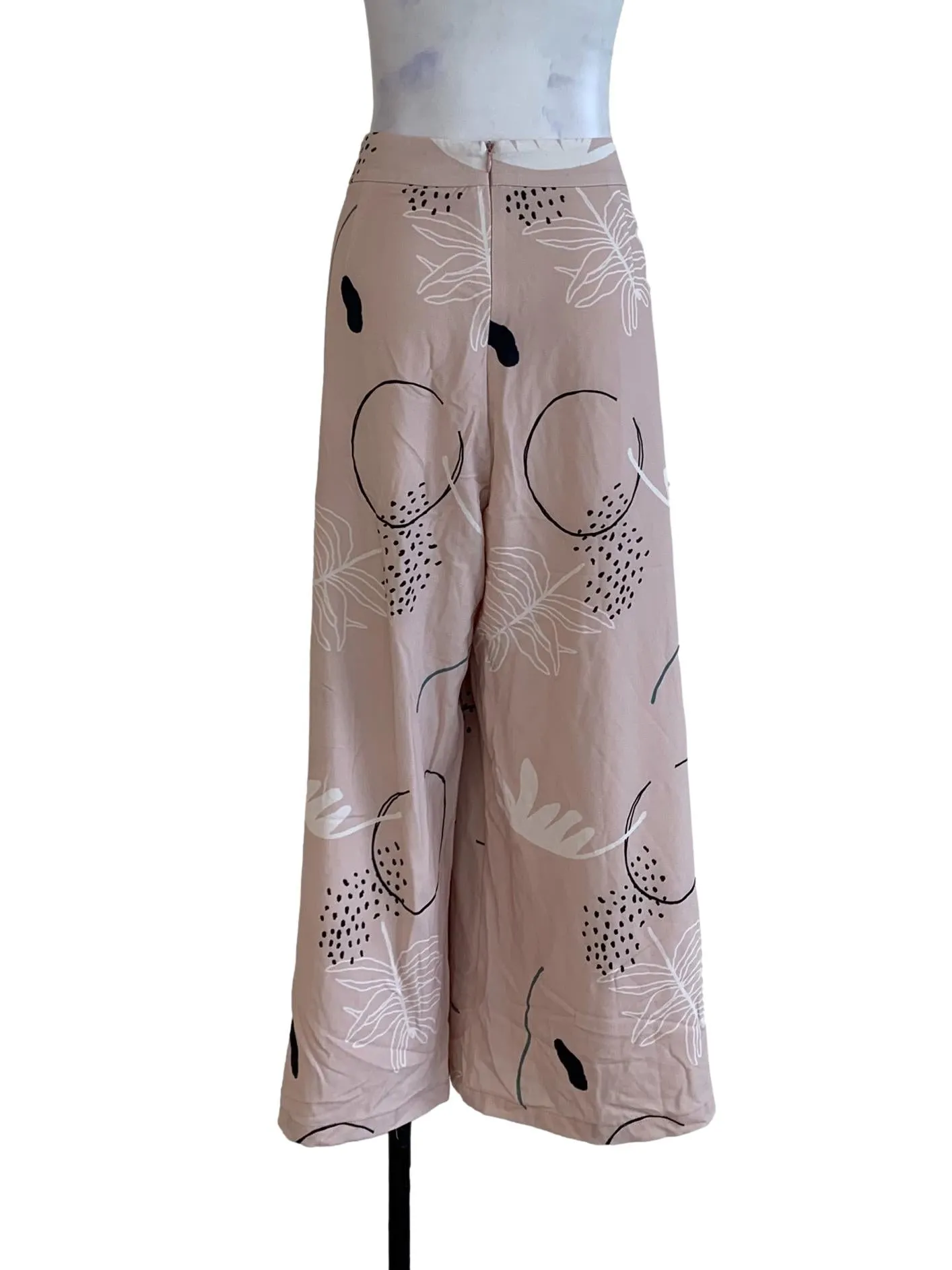 Peach Abstract Formal Pants