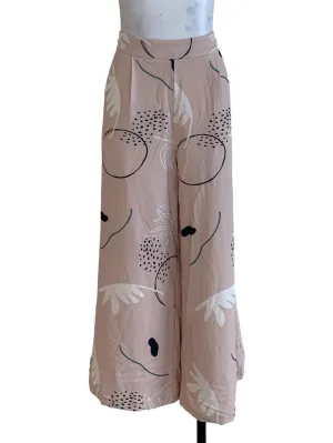 Peach Abstract Formal Pants