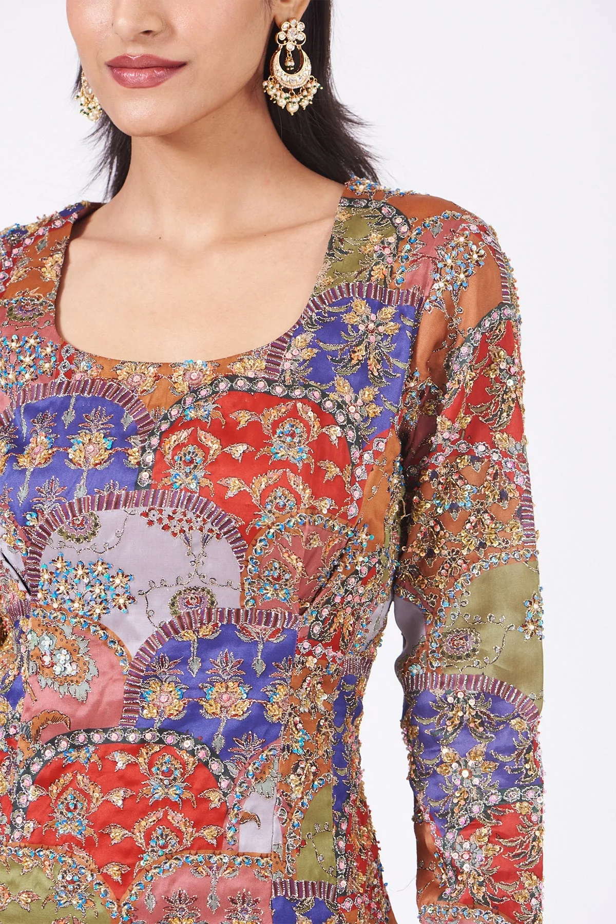 Peach Scallop Juna Sharara Set