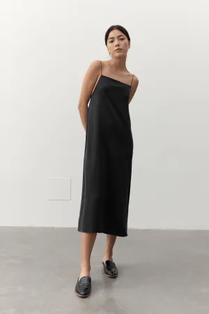 PENELOPE SILK DRESS- BLACK