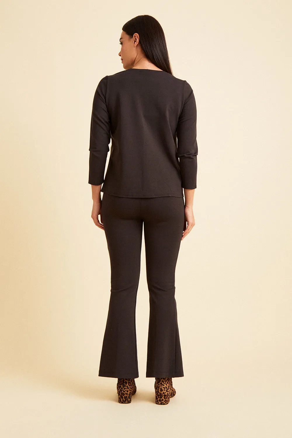 Perry Super Slim Seamed Slit Pant - Paramount Knit
