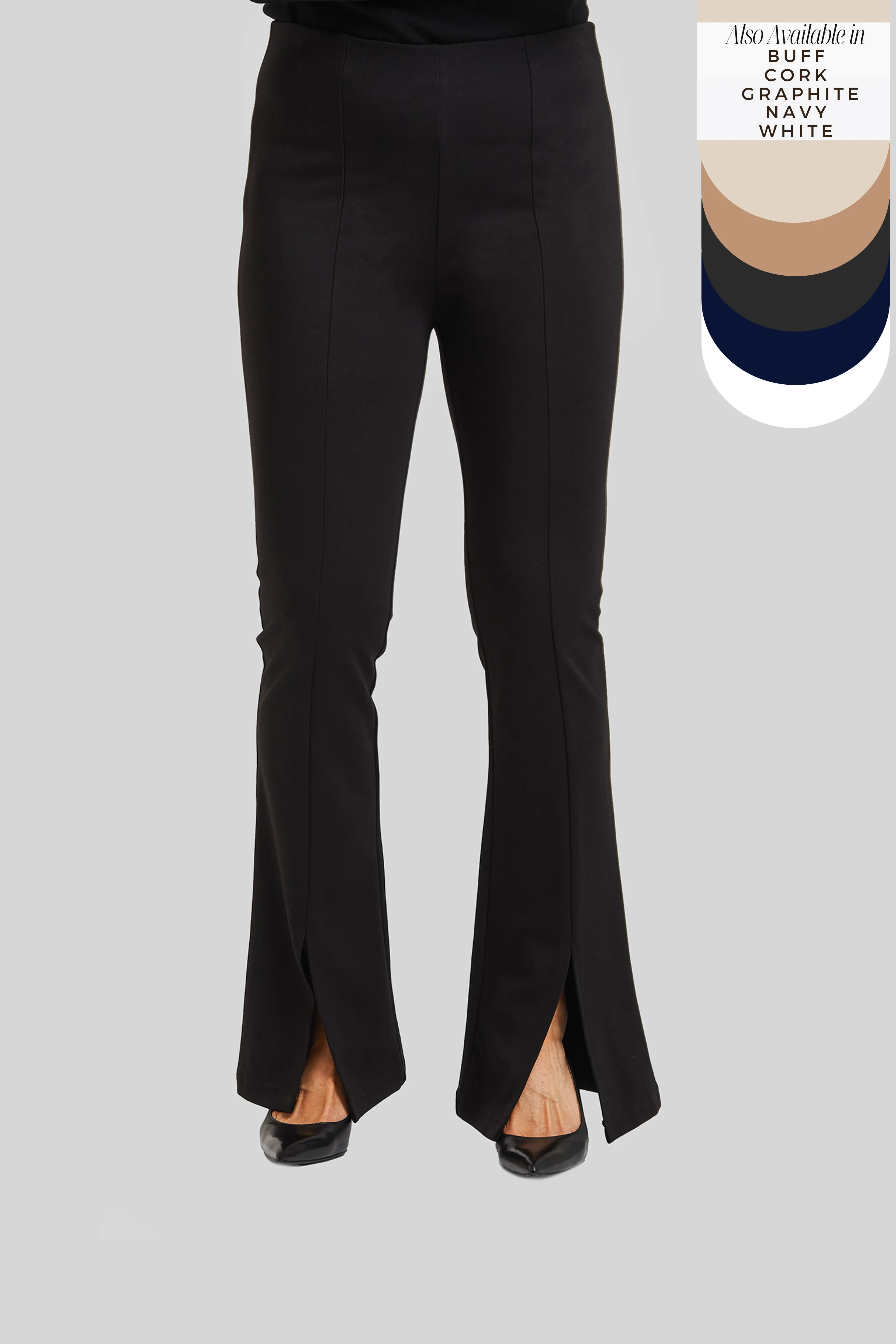 Perry Super Slim Seamed Slit Pant - Paramount Knit
