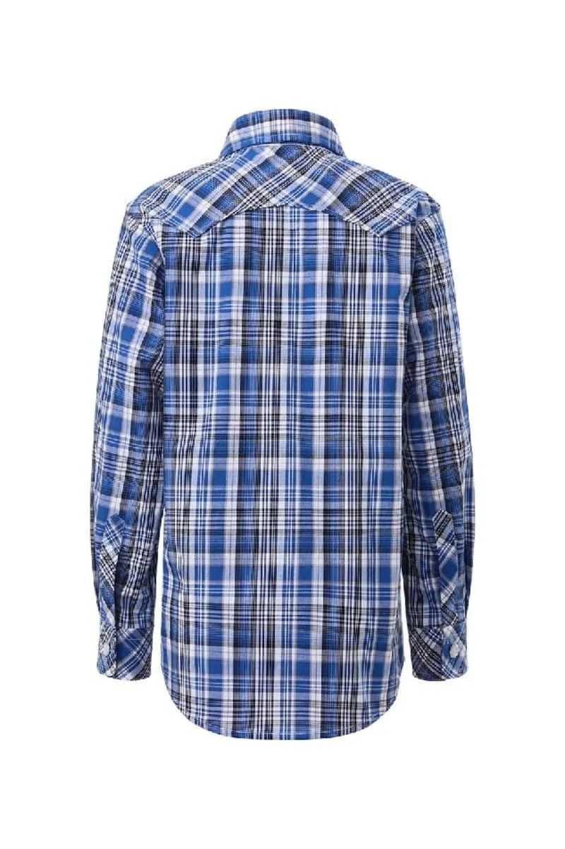 Pilbara Shirt Boys Western Snap Button Check