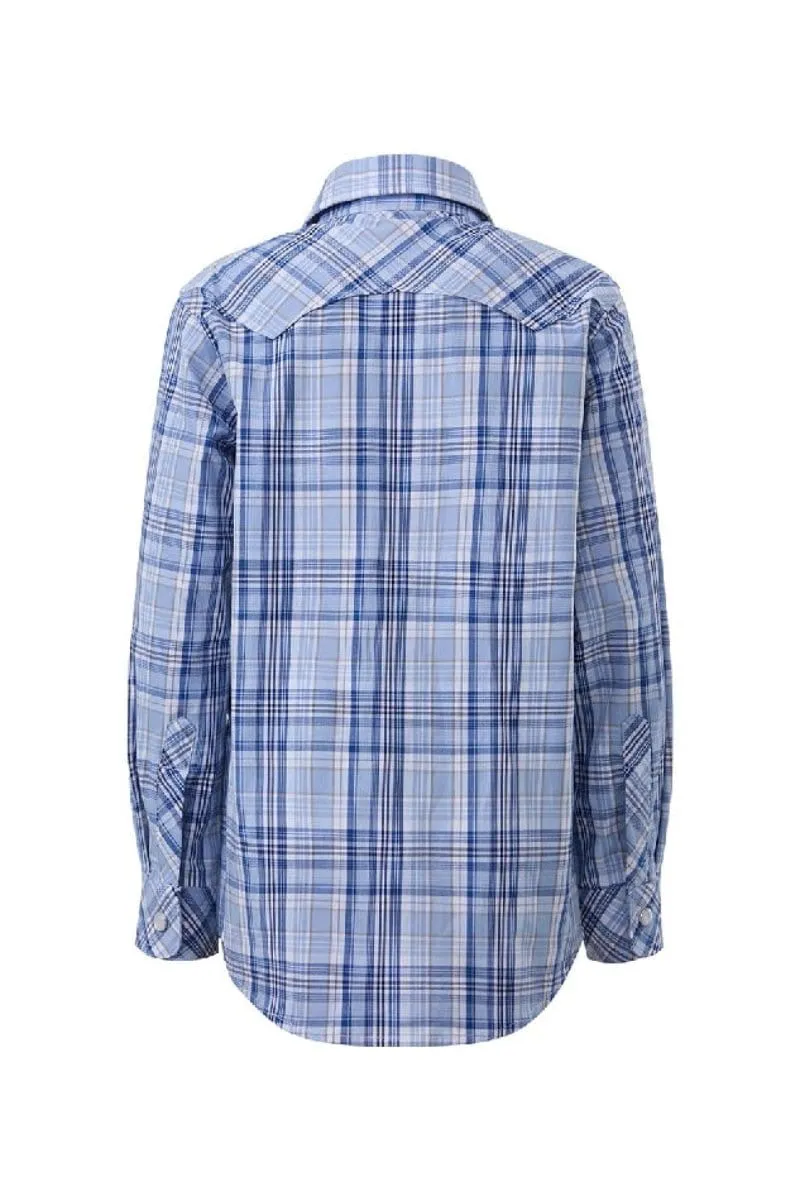 Pilbara Shirt Boys Western Snap Button Check