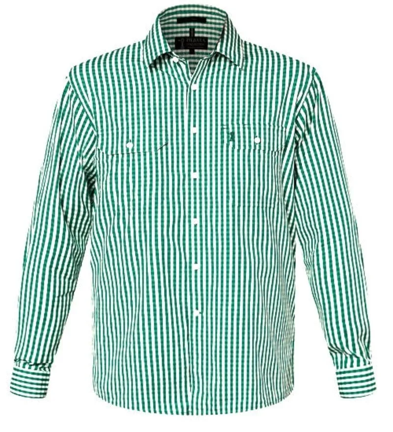 Pilbara Shirt Mens Blue/White Check (RMPC004)