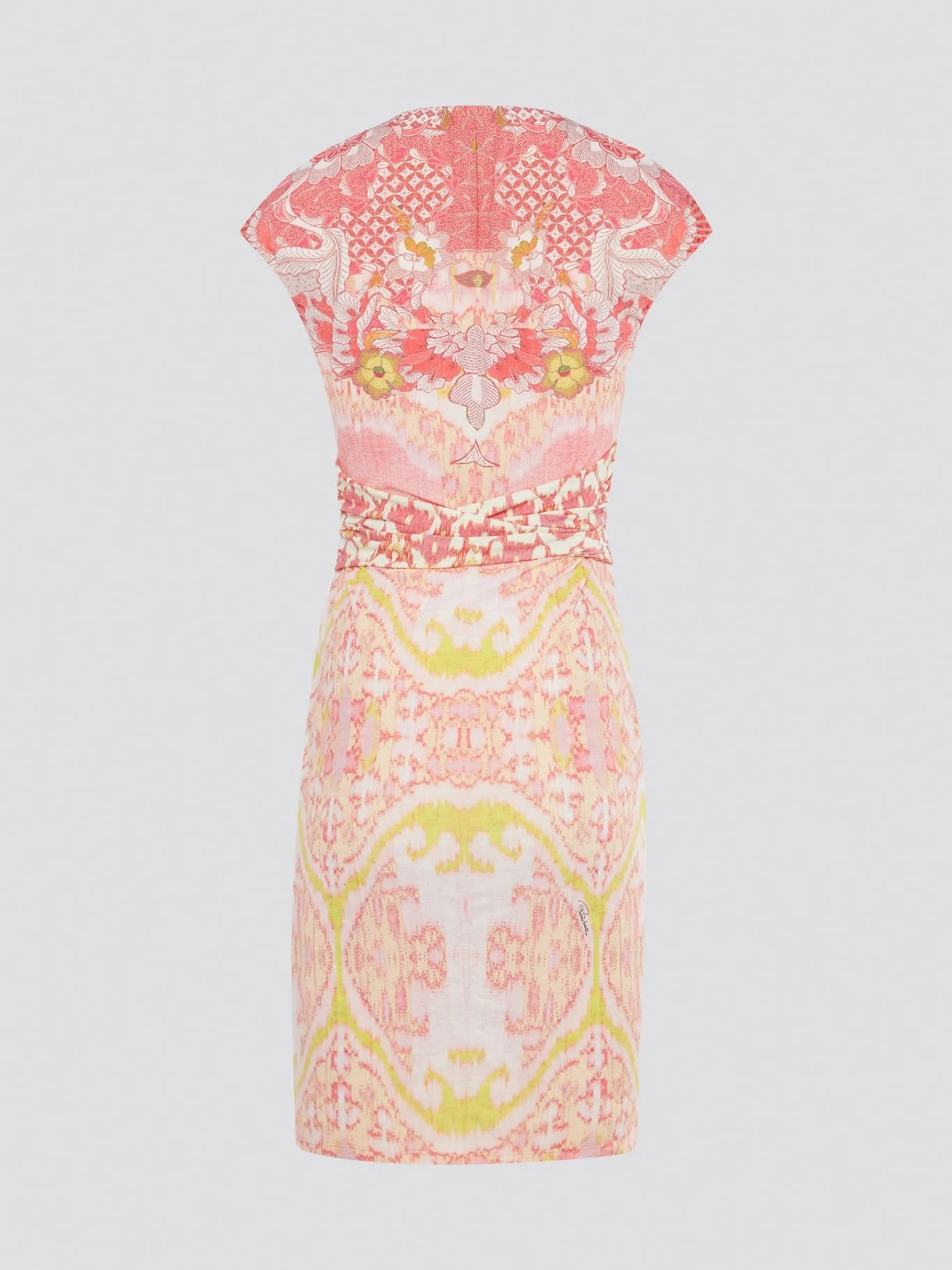 Pink Printed Cap Sleeve Dress