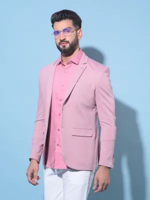 Pink Single-Breasted Blazer