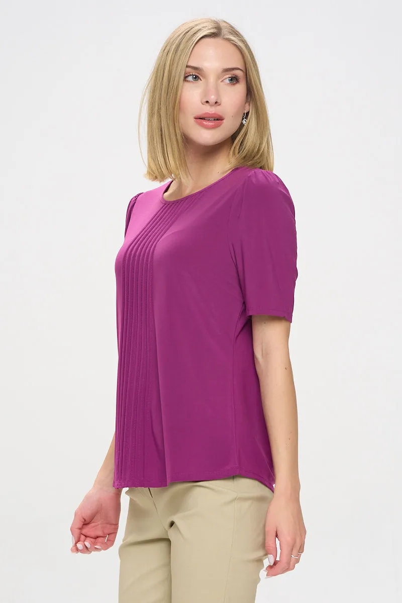 PINTUCK PUFF FASHION TEE TOP