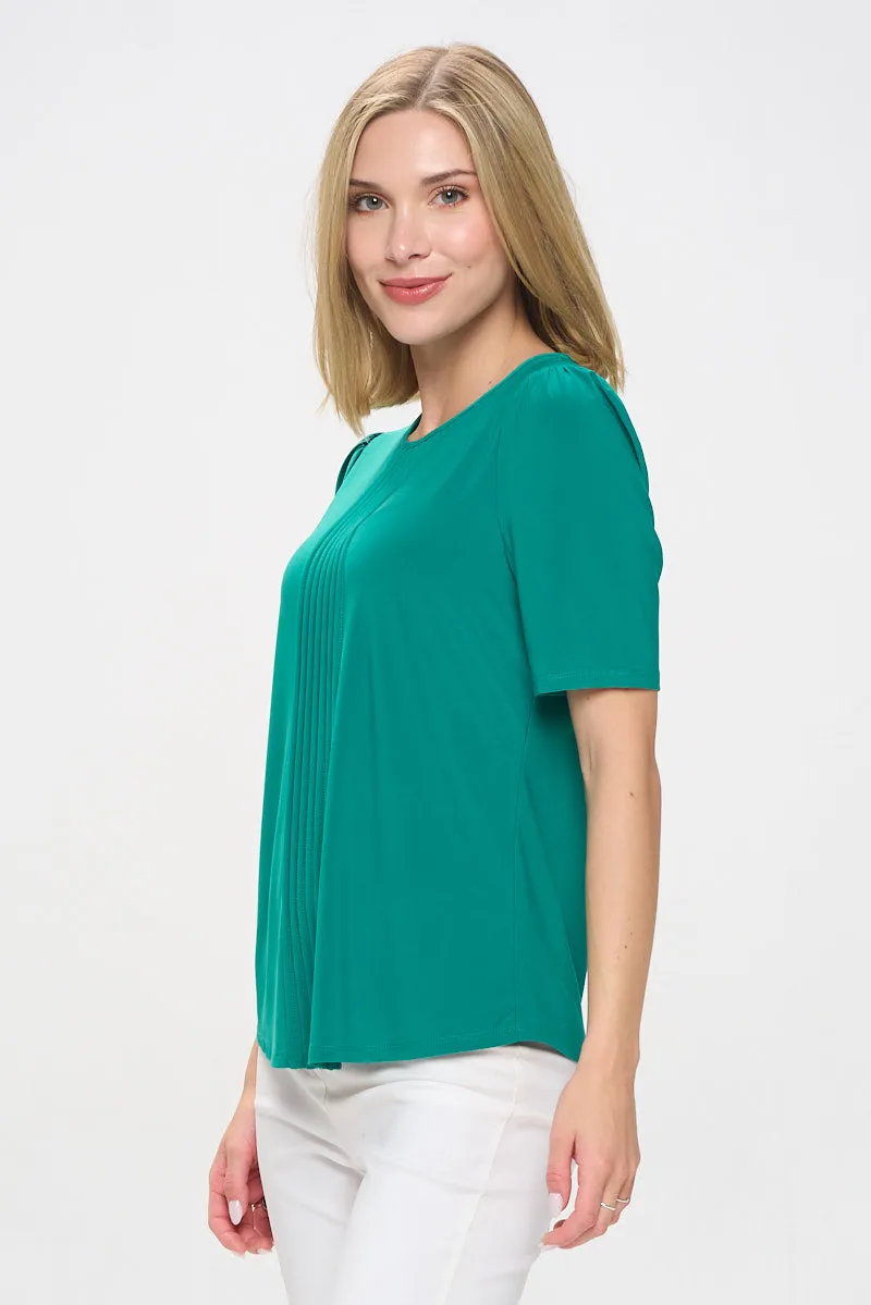 PINTUCK PUFF FASHION TEE TOP