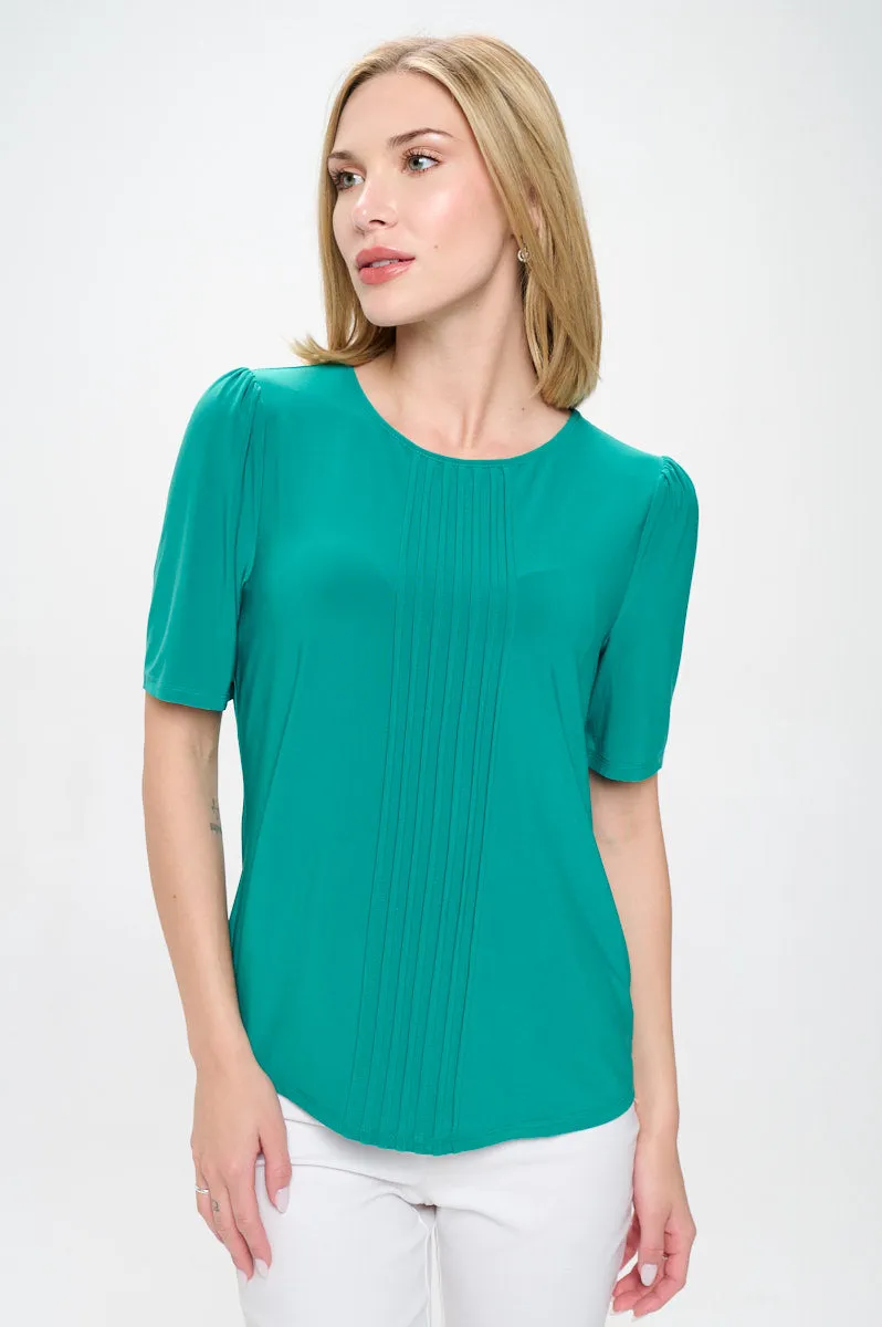 PINTUCK PUFF FASHION TEE TOP