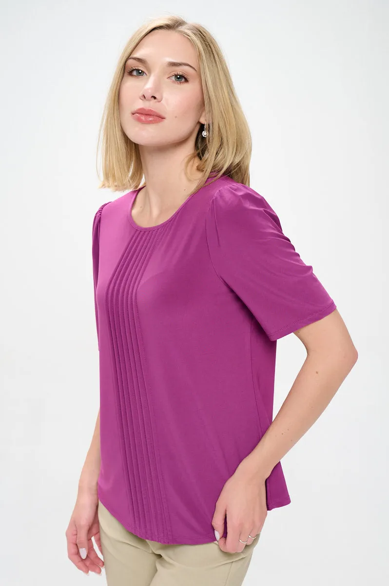 PINTUCK PUFF FASHION TEE TOP