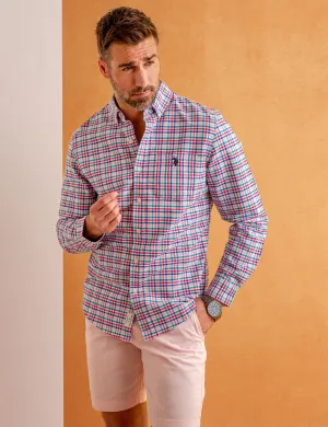 PLAID LONG SLEEVE OXFORD SHIRT