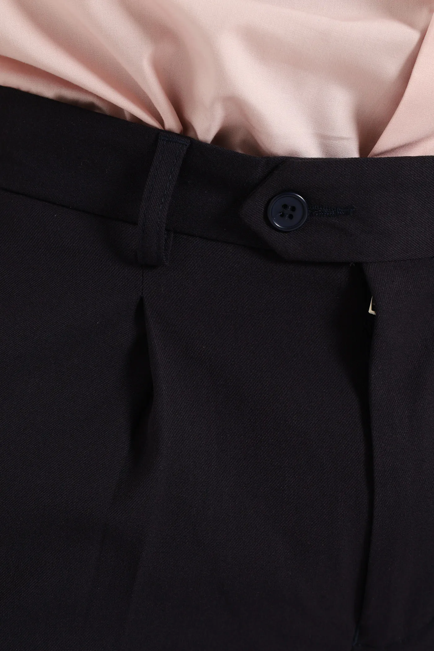 Pleated Trouser - Navy