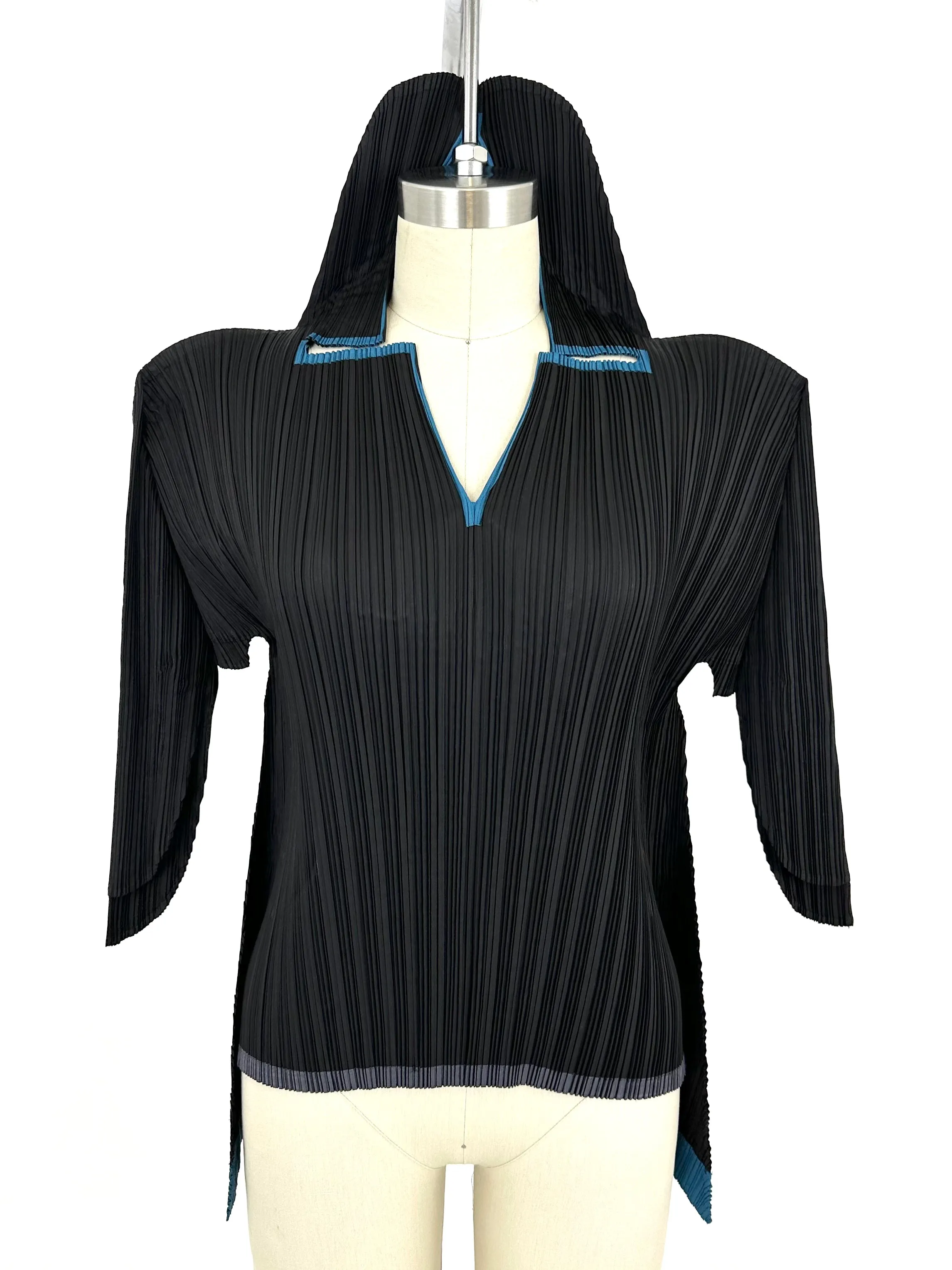 Pleats Mode Et Plissé Hooded Top