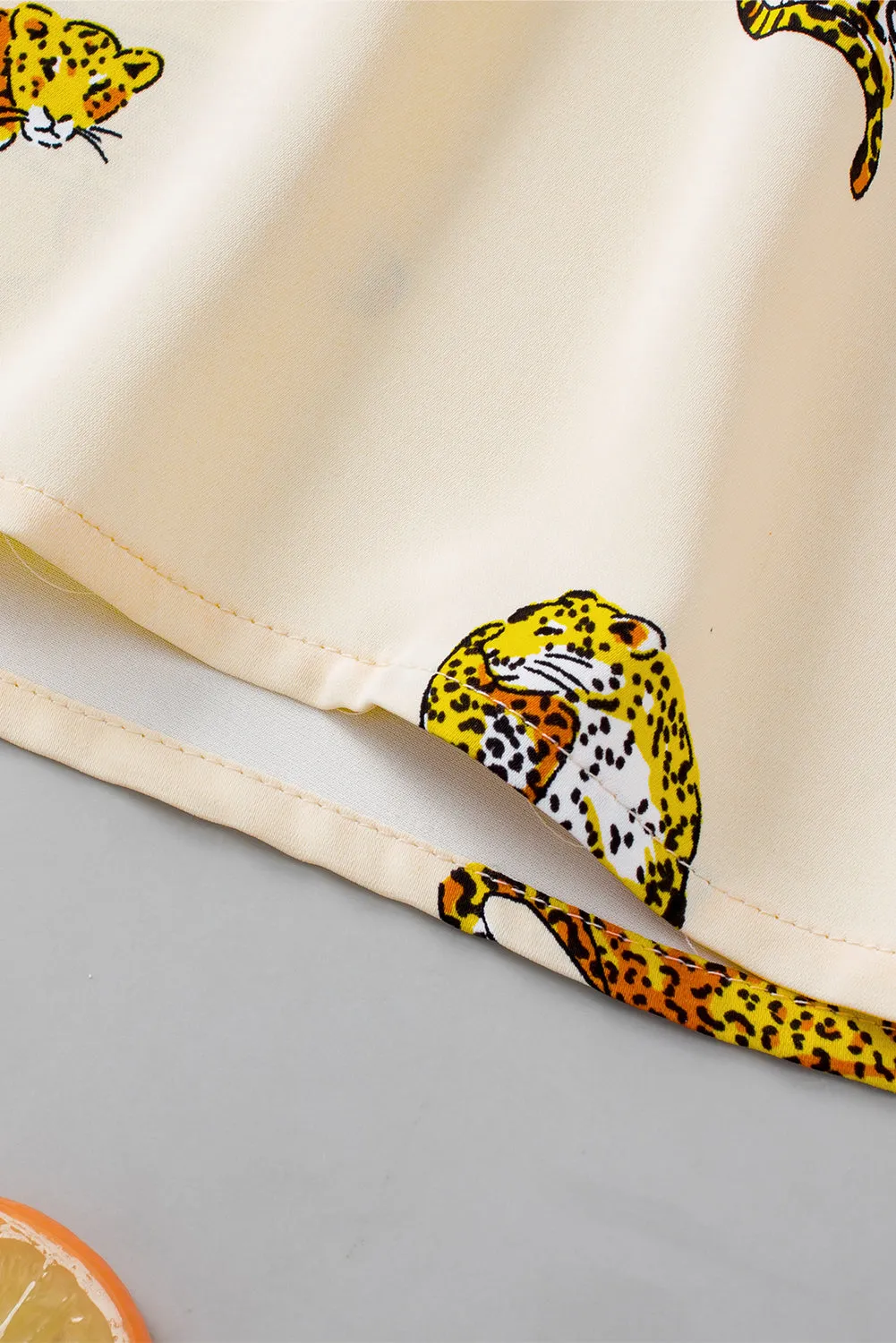 Plus Size Cheetah Puff Blouse