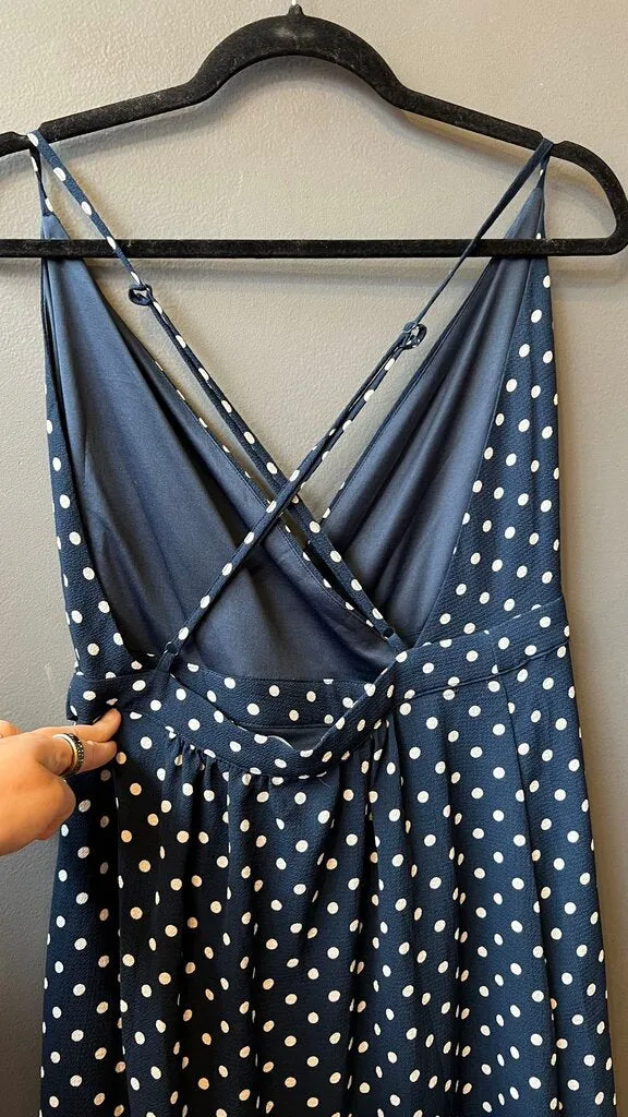 Polka Dot Wrap Midi Dress