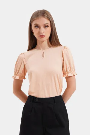 Polka Puff Sleeve Tee