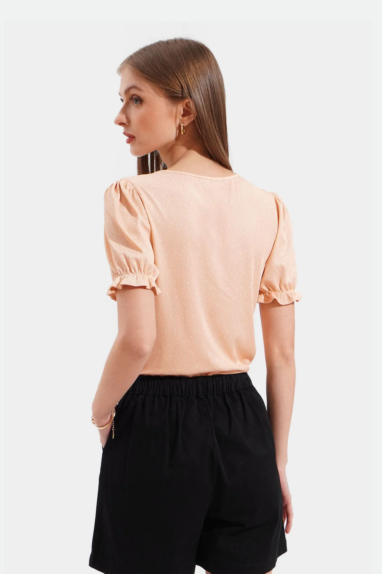 Polka Puff Sleeve Tee