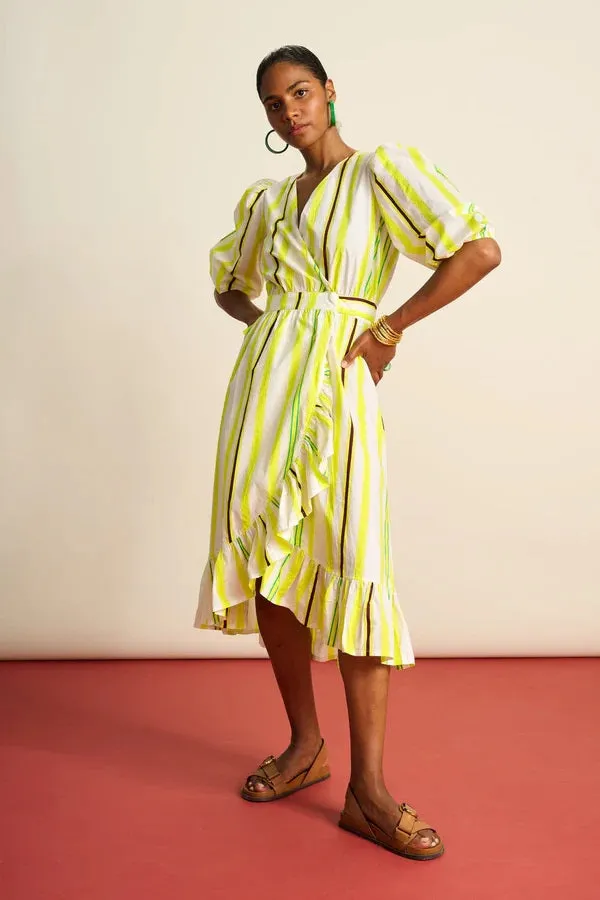 POM Striped Lemon Dress