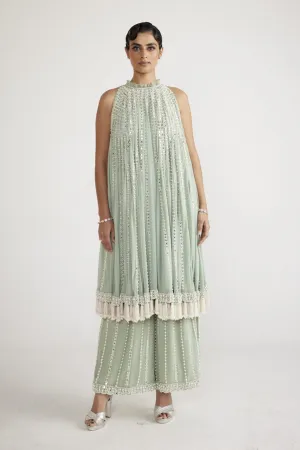 Powder Mint Green Chandelier Drop Kurta Set