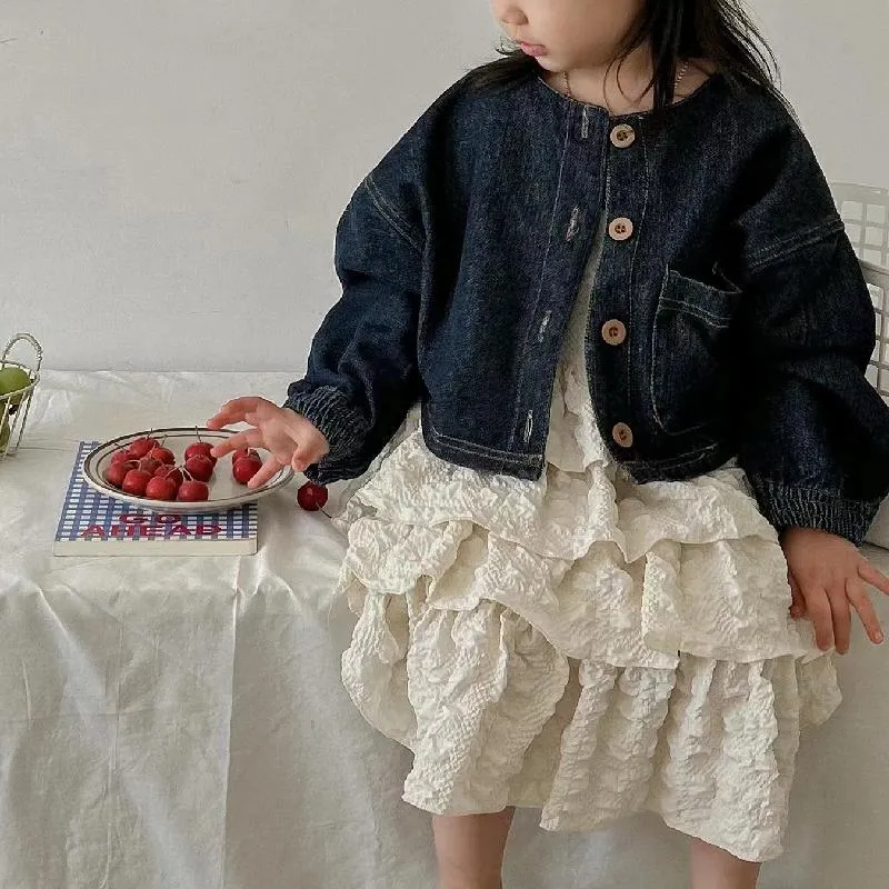 puff denim jacket