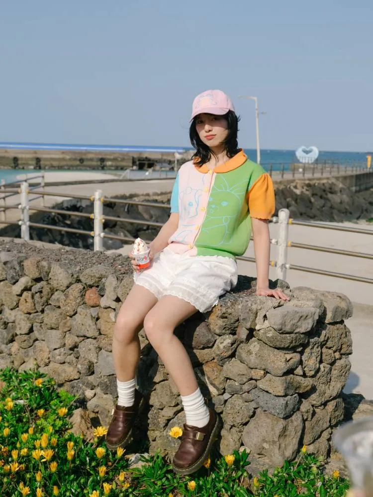 Puff sleeve sweater cardigan【s0000008337】