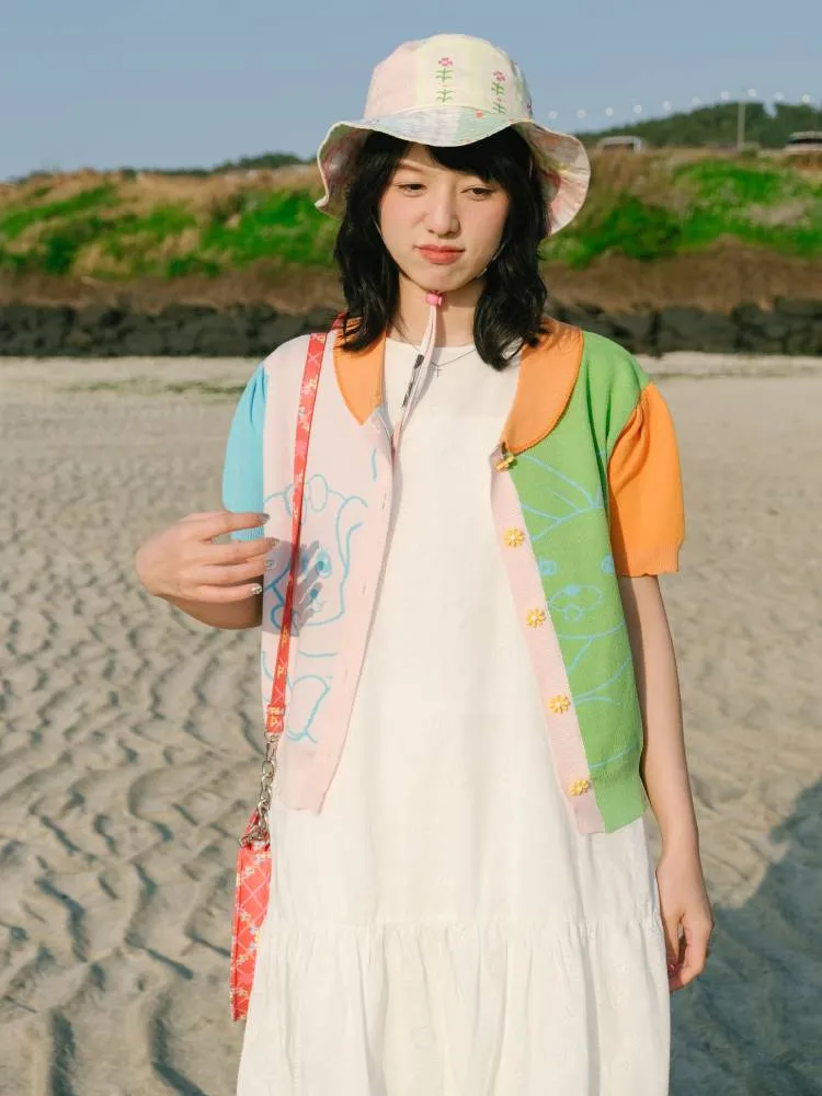 Puff sleeve sweater cardigan【s0000008337】